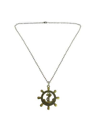 Nautical Ship Wheel Anchor Pendant